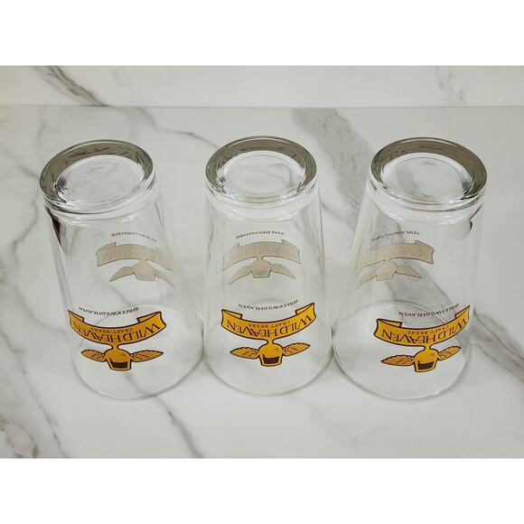 Wild Heaven Craft Beers Pint Beer Clear Glass 16oz Drinkware 5 3/4" Brewery x3 - Picture 11 of 13